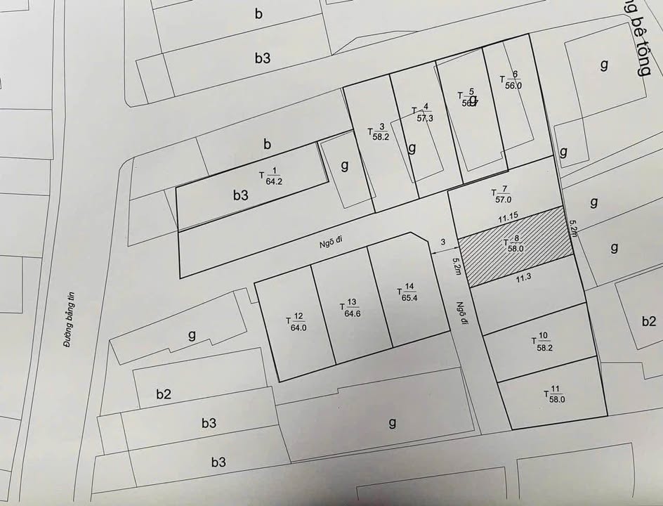 Đất nền ngõ 800 Trần Phú 58m² giá 1.2 tỷ - Mặt tiền nở hậu, ô tô đỗ cửa!