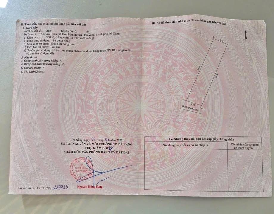 Đất Bà Nà Hill Đà Nẵng 300m² giá 1.8 tỷ - Đầu tư sinh lời ngay!