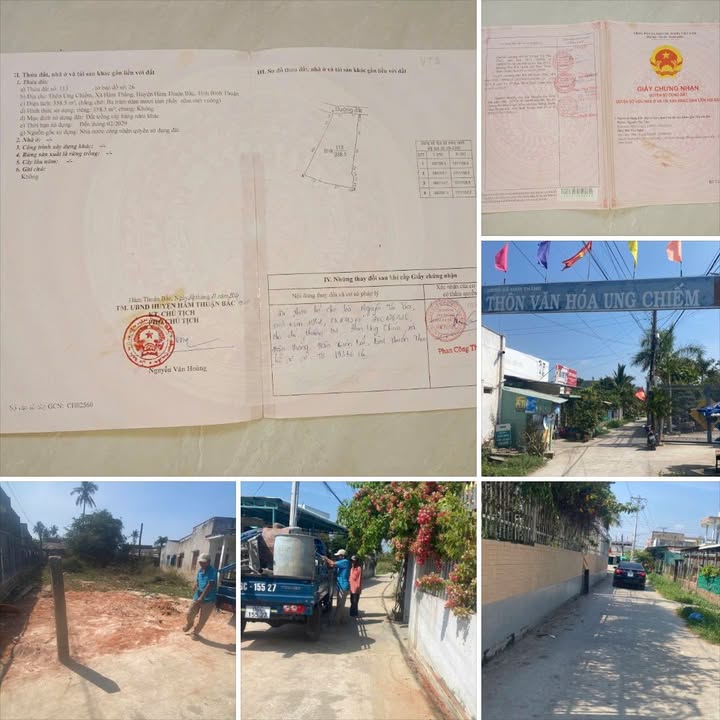 Đất thổ cư 358m² xã Hàm Thắng, 1.29 tỷ - Sổ hồng chính chủ, chuyển nhượng nhanh!