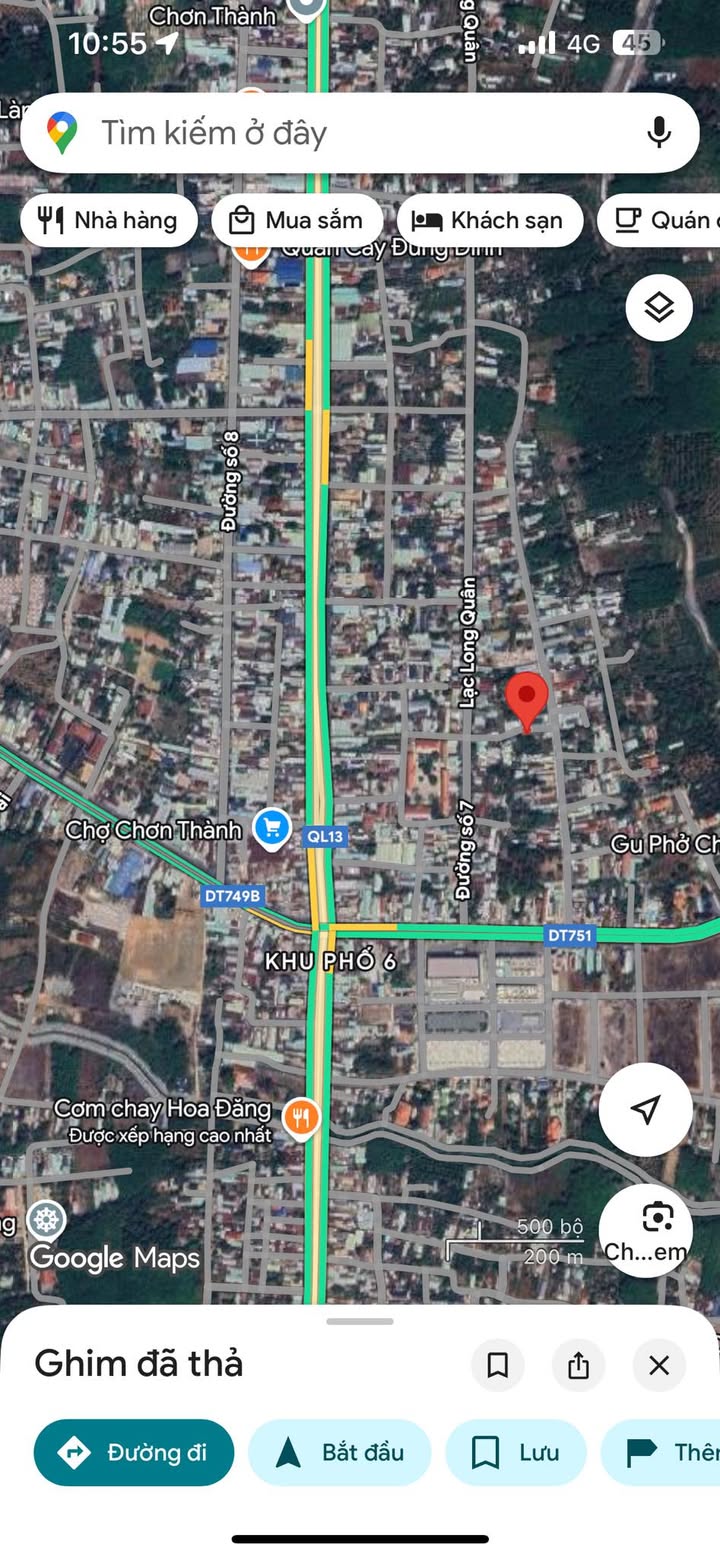 Đất nền 6m tại nhánh Lạc Long Quân, Chơn Thành chỉ 6xx triệu - Đầu tư sinh lời!