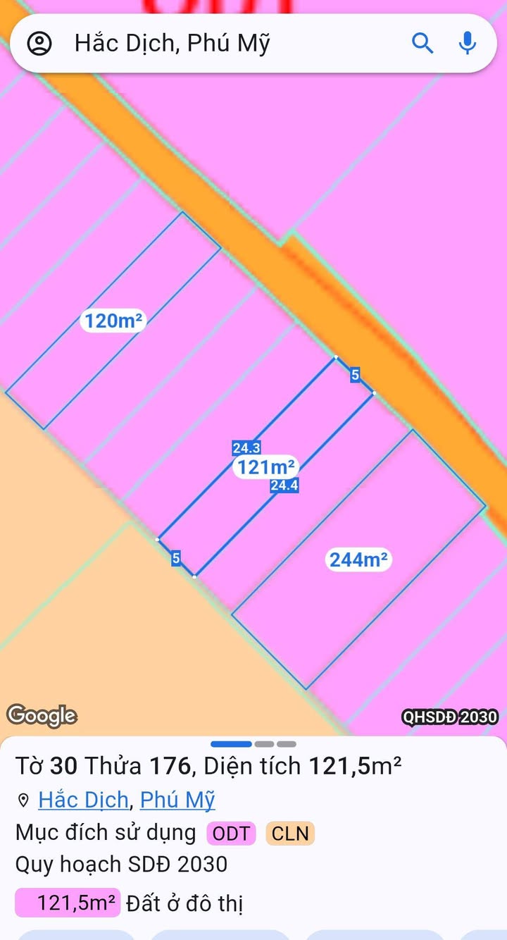 Đất nền Phường Phú Mỹ 121.5m² giá chỉ 920 triệu - Cơ hội đầu tư hấp dẫn!