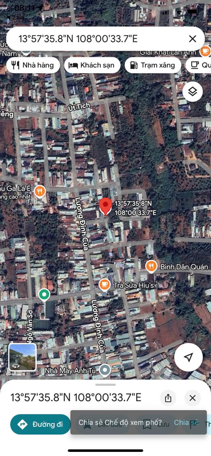 Đất hẻm 13 Lương Đình Của, Pleiku 137m² giá 1,2 tỷ - Sổ hồng chính chủ