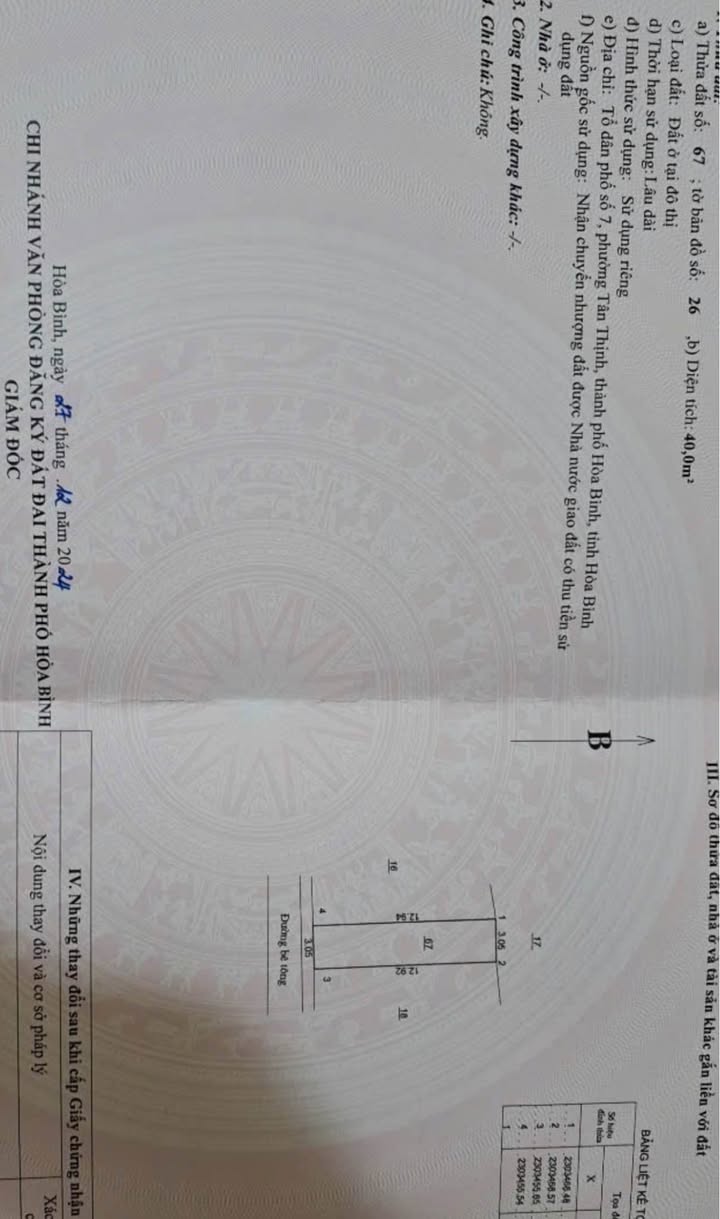 Đất nền Tiểu khu 10, Phường Tân Thịnh 40m² giá 550 triệu - Cơ hội đầu tư hấp dẫn!