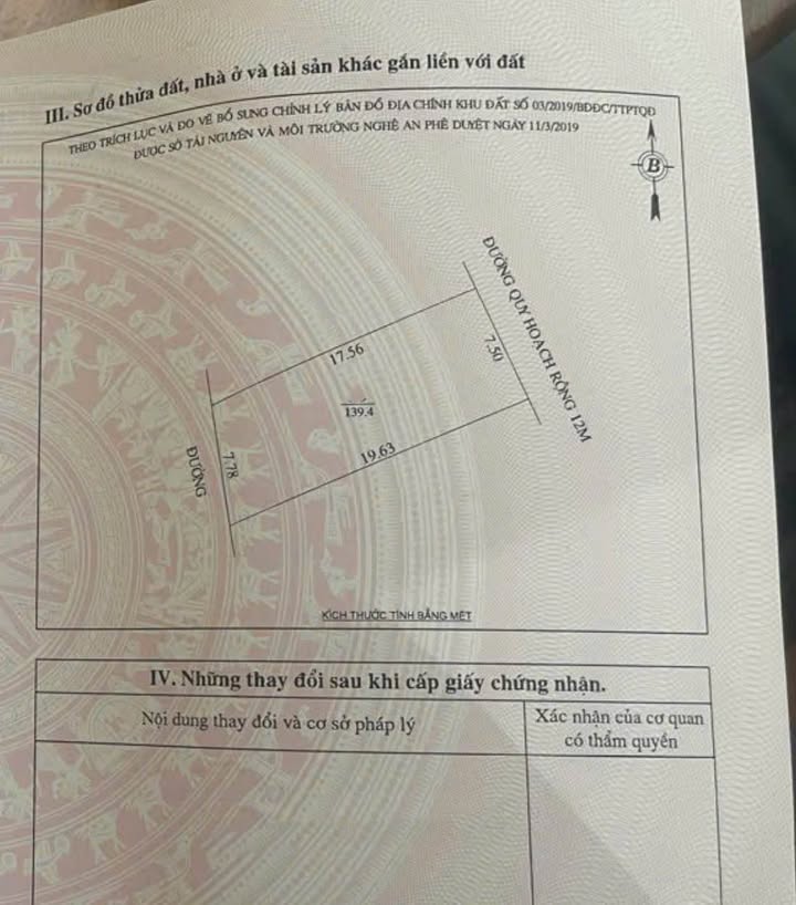 Đất 2 mặt tiền Phường Nghi Phú 139.4m² giá 5.6 tỷ - Vị trí đắc địa gần UBND