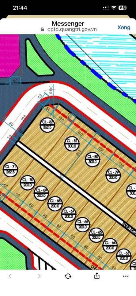 Đất dự án Bắc Lê Lợi, Quảng Ngãi 362,5m² giá 42 tỷ - Lô góc 2 mặt tiền view sông