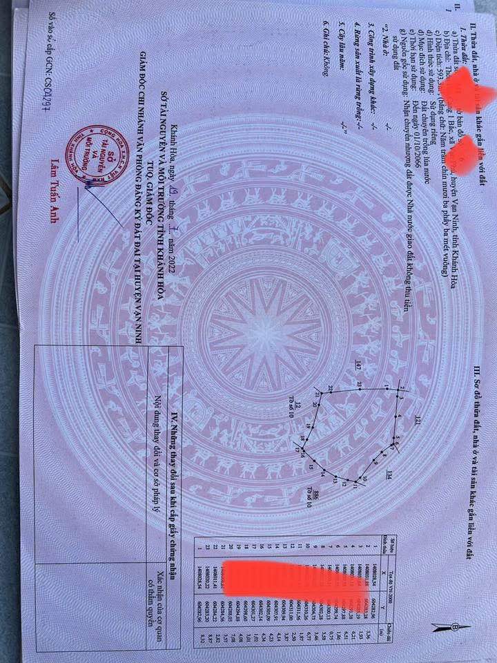 Đất trồng lúa nước tại Vạn Ninh, Khánh Hòa - Diện tích 593m² chỉ 687.5 triệu VND