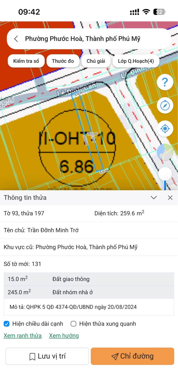 Đất nền 60m² tại Quốc lộ 51, Phường Phước Hoà - Sổ đỏ chính chủ, giá tốt!
