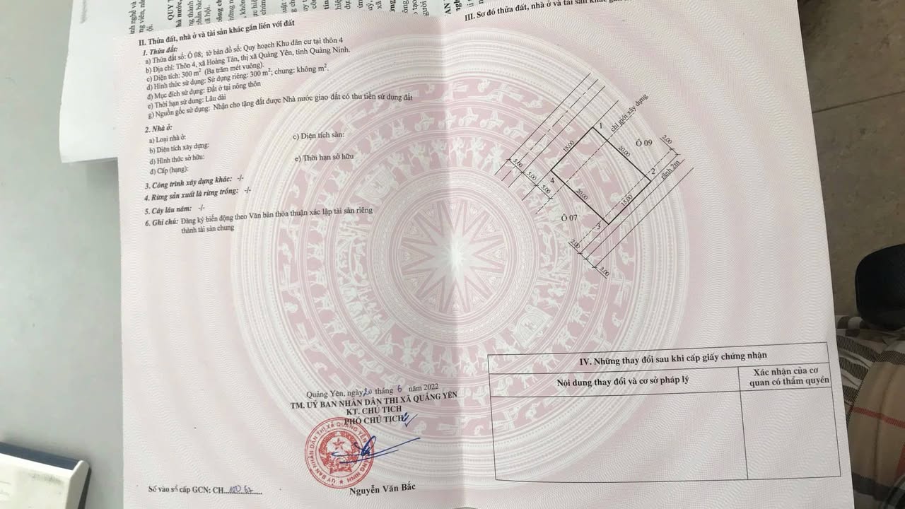 Đất thổ cư tại Hoàng Tân, Quảng Yên 300m² - Chính chủ, sổ đỏ ngay!