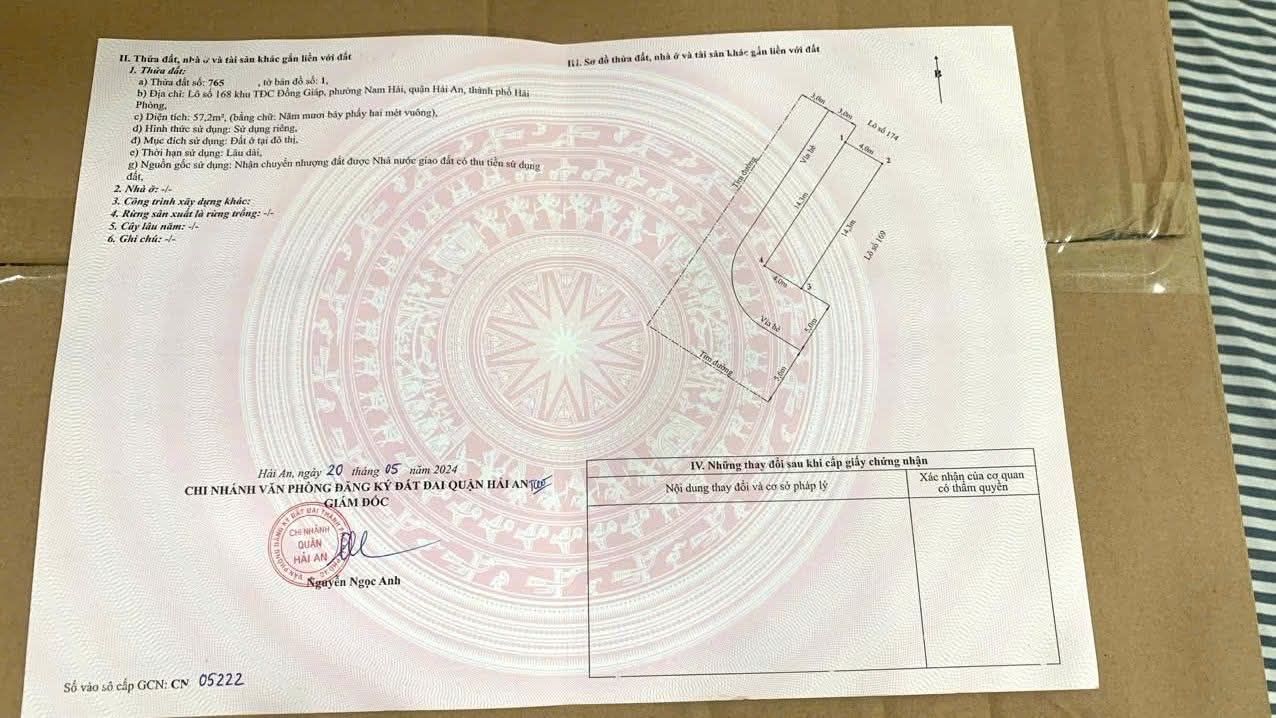 Đất nền TĐC Đồng Giáp, Hải An 57.2m² giá 4.576 tỷ - Vị trí đắc địa, không lỗi lầm!