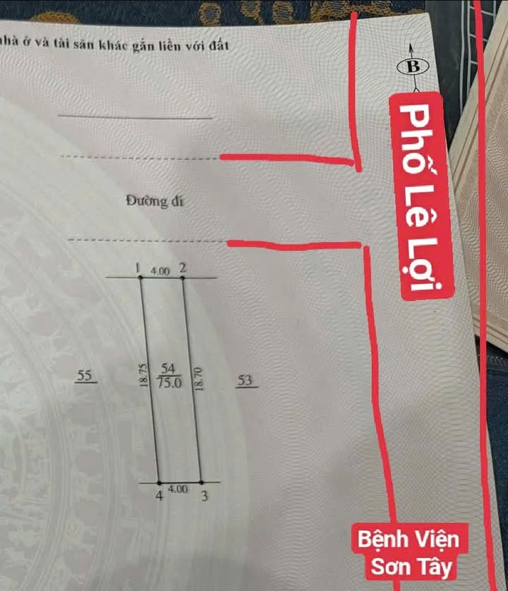 Đất nền chính chủ Sơn Tây 75m² giá 4 tỷ - Đường ô tô rộng rãi!