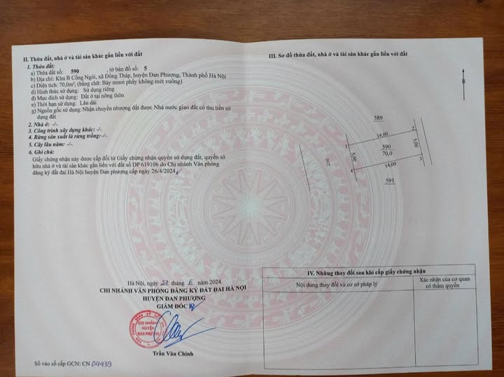 Đất đấu giá Cổng Ngói Đan Phượng 70m² giá chỉ 7x triệu - Cơ hội đầu tư hiếm có!