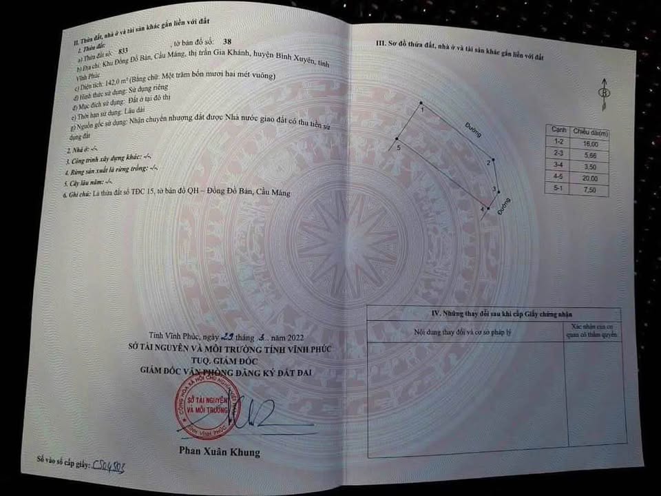 Đất nền Cầu Máng, xã Bình Xuyên, 142m² giá 3.2 tỷ - Vị trí trung tâm thuận lợi!