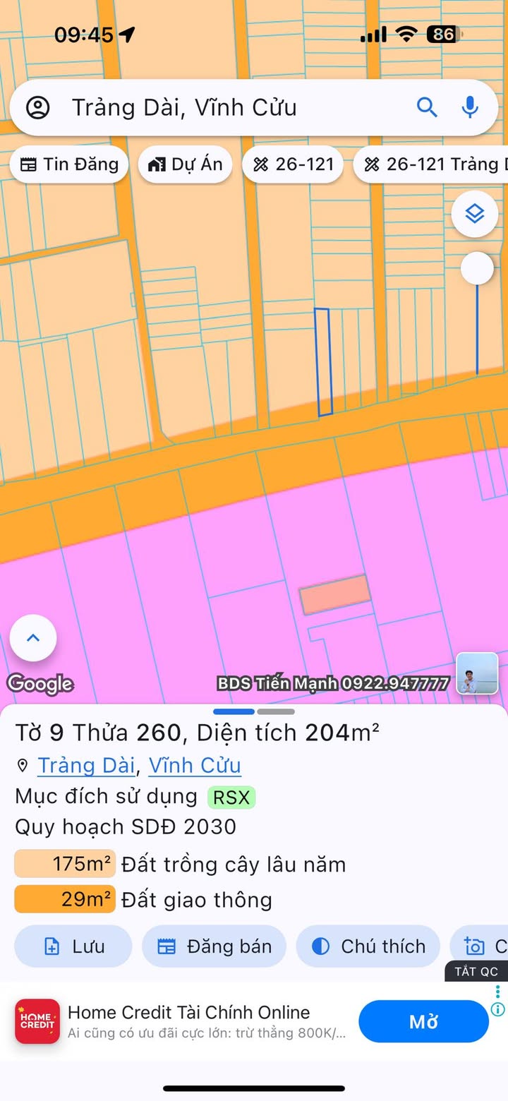 Đất mặt tiền Trảng Dài, Biên Hòa 200m² giá chỉ 2.799 tỷ - Sổ riêng, sang tên ngay!