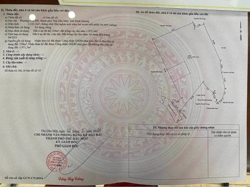 Bán gấp FrontHouse đường Dx 23, Thủ Dầu Một, 2121m² - Sát chợ Phú Mỹ!