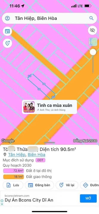 Đất Khu Gia Viên Tân Hiệp Biên Hòa 90m² giá 4.9 tỷ - Thương lượng chính chủ!