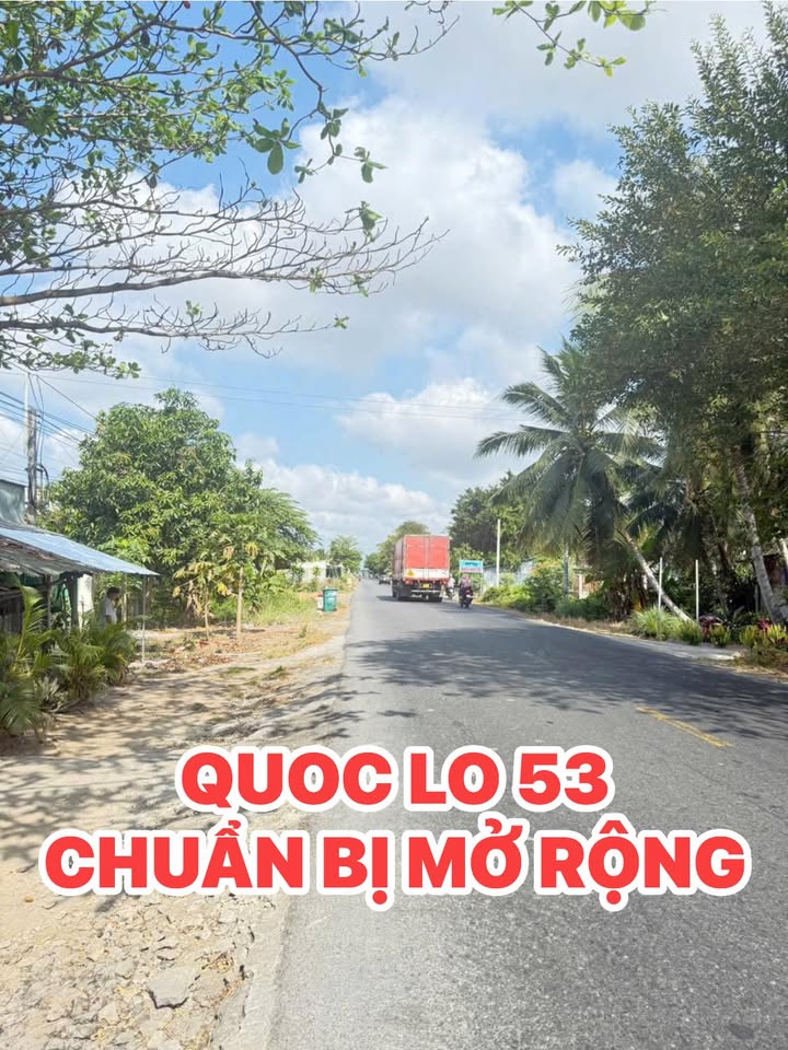 Đất mặt tiền Quốc lộ 53, Hòa Thạnh, 1200m² giá chỉ 3.95 tỷ - Cơ hội đầu tư tuyệt vời!