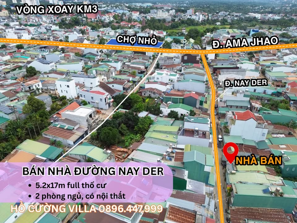 Nhà mặt tiền đường Nayder, Buôn Ma Thuột 85m² giá 4 tỷ - Đầu tư sinh lời!