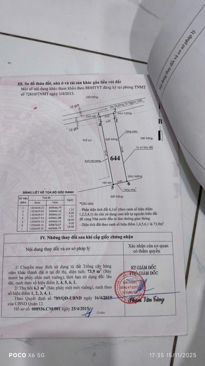 Đất thổ cư tại Thạnh Xuân 80m² giá 3.79 tỷ - Sổ hồng chính chủ, xây dựng tự do!