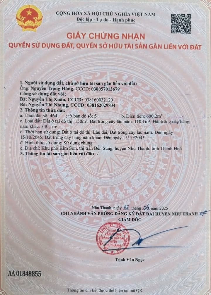 Đất nền đường Kim Sơn, Bến Sung 330m² giá 1.8 tỷ - Cơ hội đầu tư tuyệt vời!