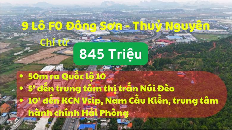 Đất nền dự án F0 Đông Sơn 54m² giá chỉ 800 triệu - Tiềm năng đầu tư vượt trội!