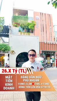 Nhà phố mặt tiền Đặng Văn Ngữ, Quận Phú Nhuận, 110m² giá 26 tỷ - Cơ hội đầu tư vàng!