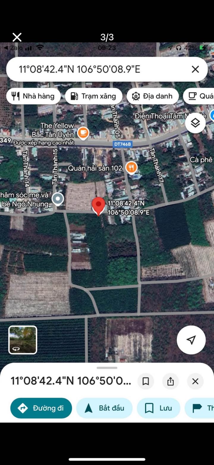 Đất thổ cư Tân Thành, Bắc Tân Uyên 288m² giá 1.7 tỷ - Vị trí thuận lợi, đầu tư sinh lời!