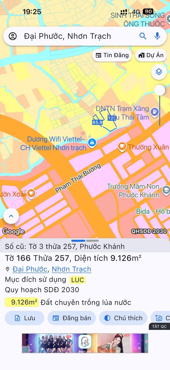 Đất nền Xã Phước Khánh 9126m² giá thỏa thuận - Cơ hội đầu tư tuyệt vời!