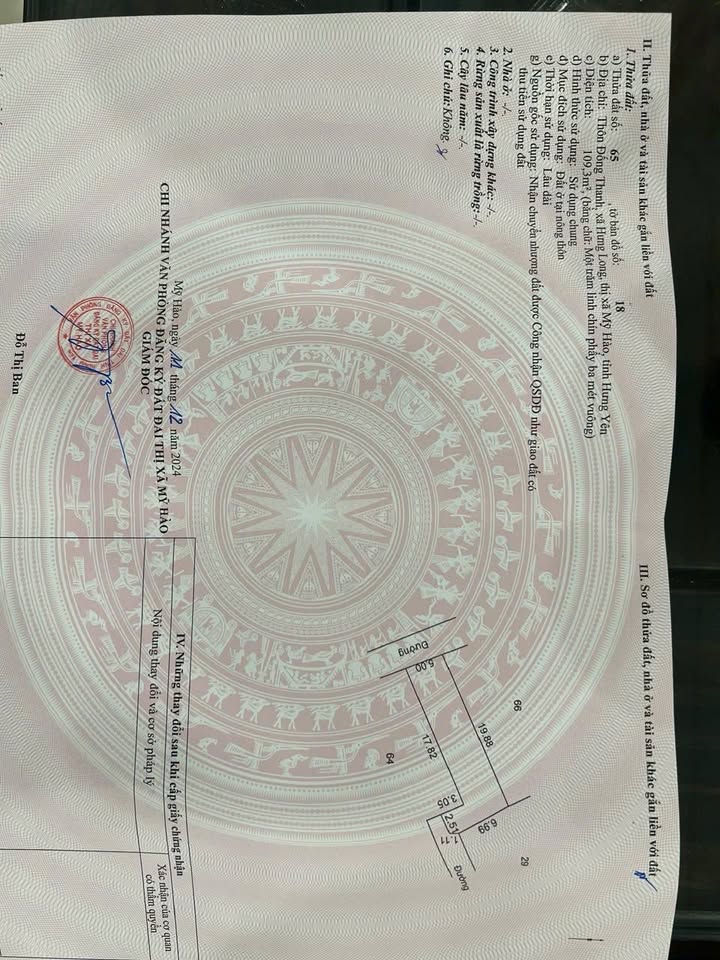 Đất nền Hưng Long - Mỹ Hào 100m² giá 2 tỷ - Cơ hội đầu tư tuyệt vời!