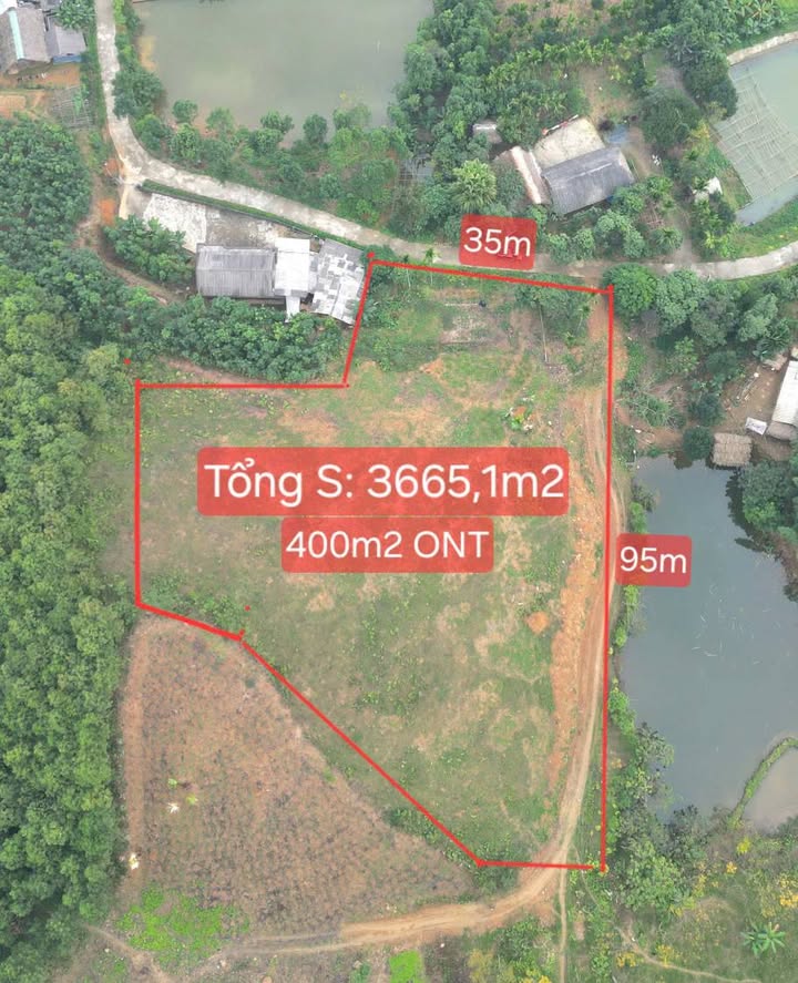 Lô đất nghỉ dưỡng Phúc Khánh 3.800m² giá 1.1 tỷ - View hồ thơ mộng