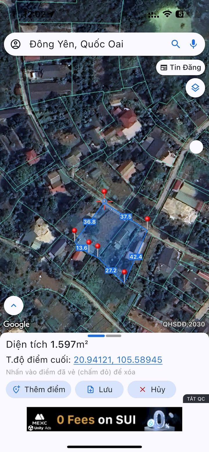 Đất nền thổ cư 1600m² xã Phú Cát - Giá chỉ 10 triệu/m², sổ đỏ chính chủ!