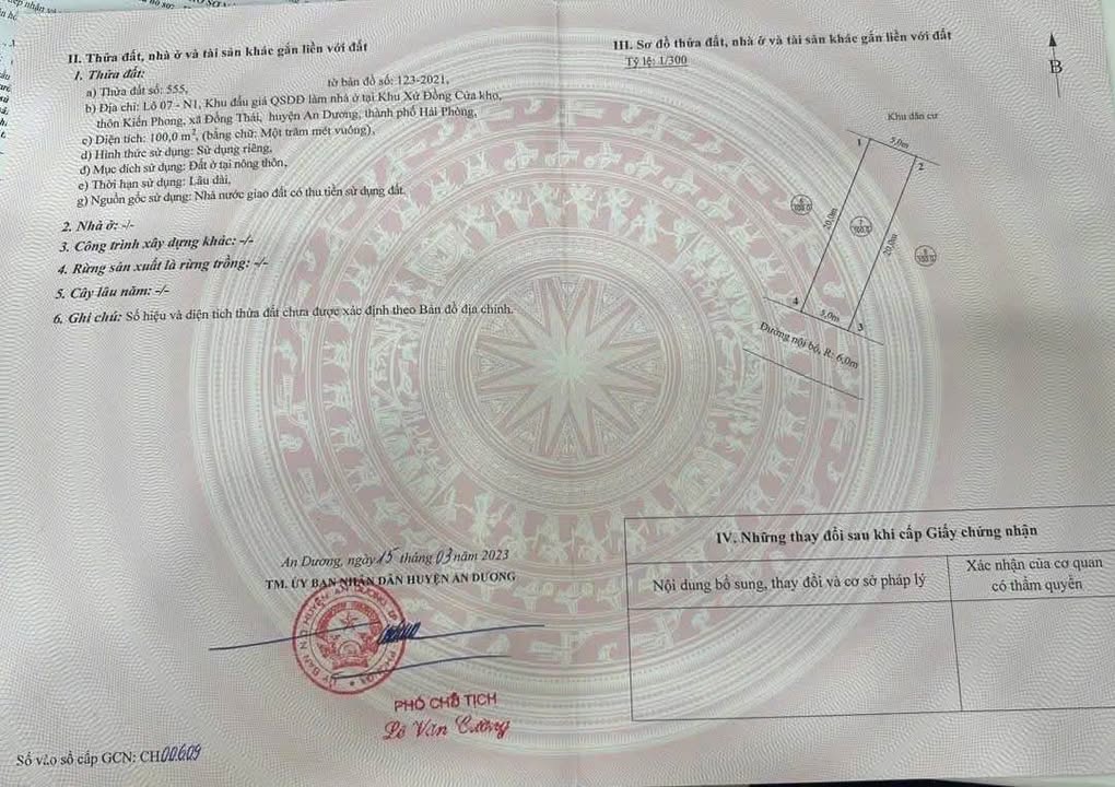 Đất nền 100m² Đồng Thái giá 2.4 tỷ - Cách bệnh viện Tiệp 1km