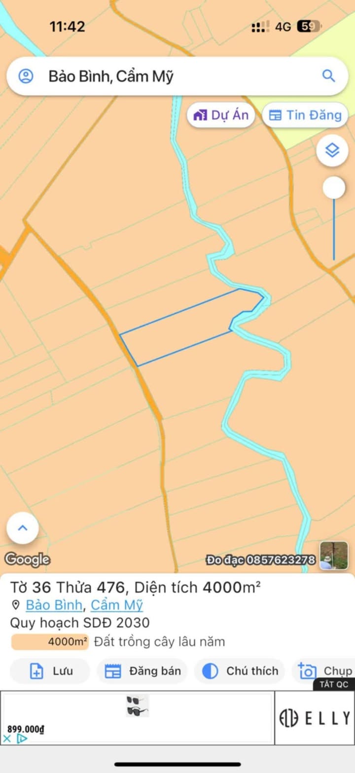 Đất nông nghiệp Bảo Bình, Cẩm Mỹ 360m² giá chỉ 5xx triệu - Cơ hội đầu tư tuyệt vời!