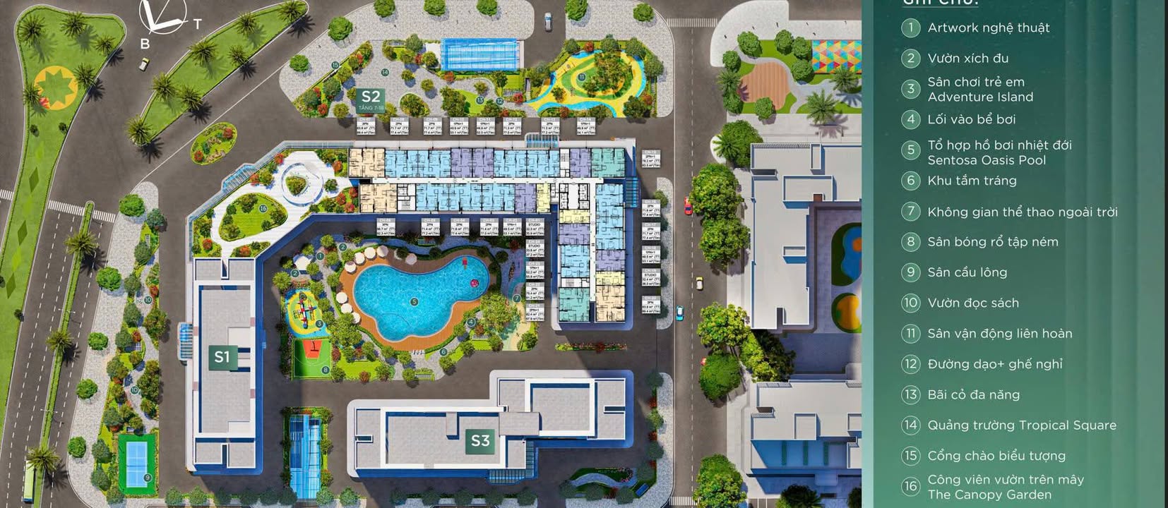 Căn hộ 3 phòng ngủ Sentosa Vinhomes Thanh Hóa 90m² - View Đại lộ Nguyễn Hoàng