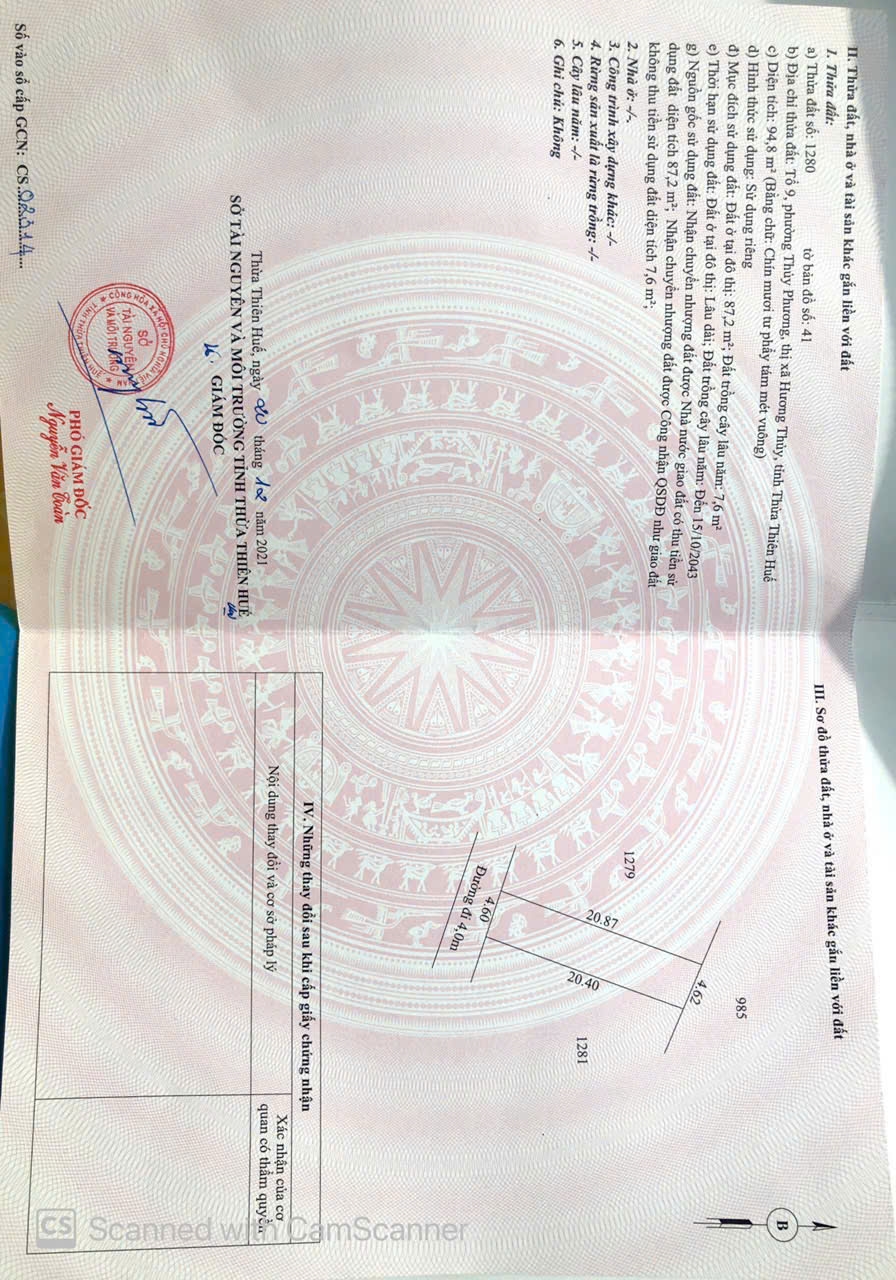 Đất nền đường Nguyễn Viết Xuân, Hương Thủy 95m² giá 895 triệu - Cơ hội đầu tư tuyệt vời!