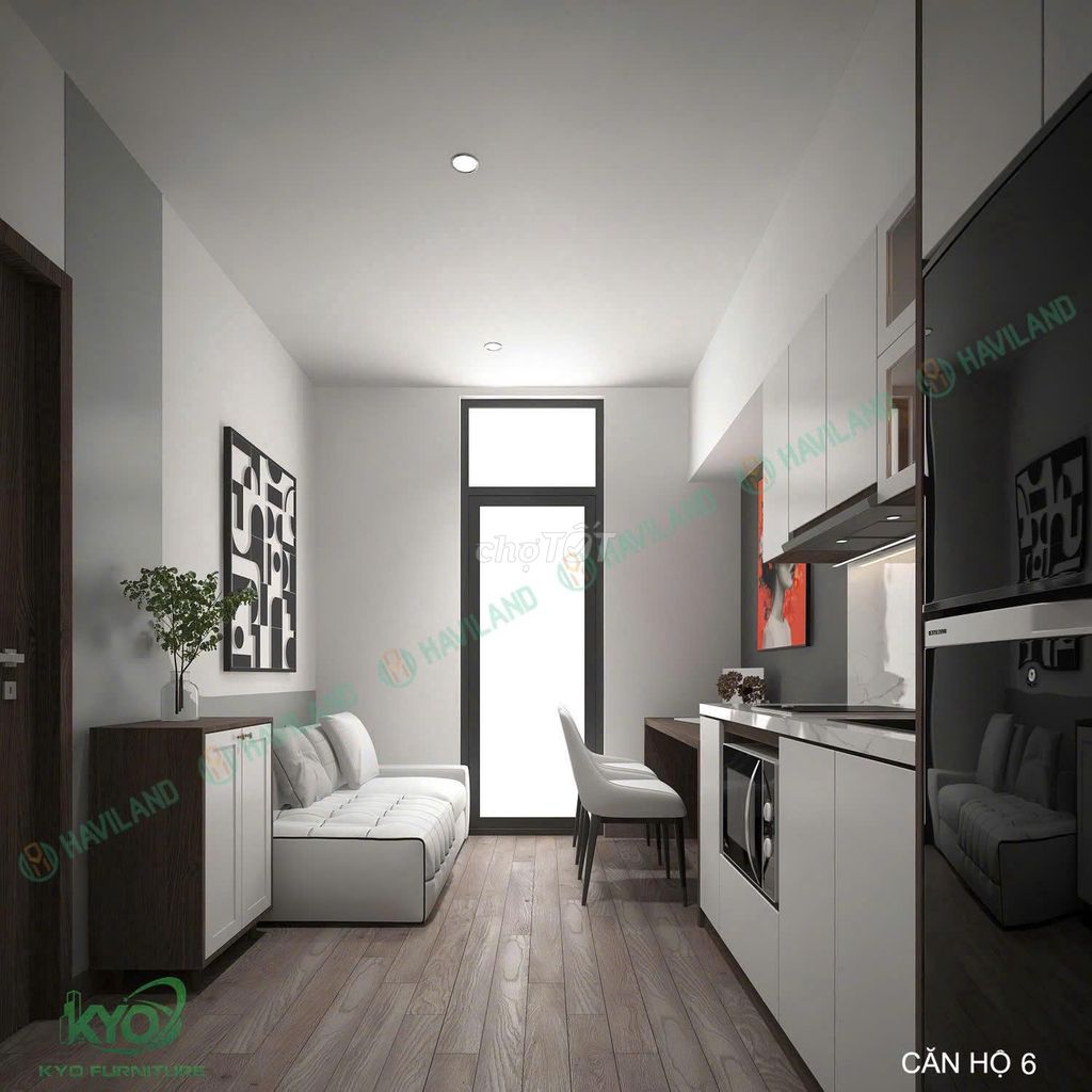 Căn hộ 2PN Đường Lý Thái Tông 60m² giá 12 triệu - Ban công view biển thoáng đãng!