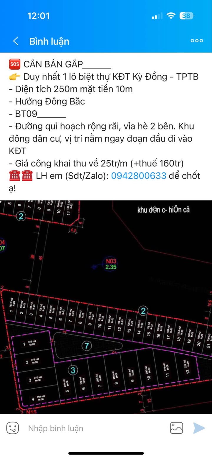 Biệt thự KĐT Kỳ Đồng Thái Bình 250m² giá 6.41 tỷ - Sẵn sàng vào ở ngay!