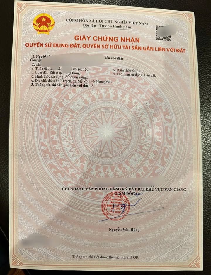 Đất nền 54m² ngõ thông Phú Trạch, Văn Giang giá 2 tỷ - Sổ hồng chính chủ!