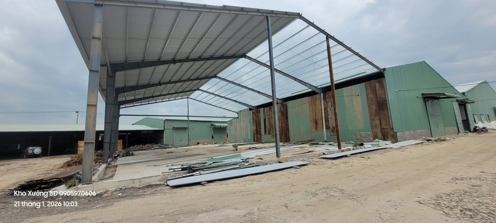 Kho xưởng cho thuê tại Cụm CN Phước An 828m² - Đường container rộng rãi!