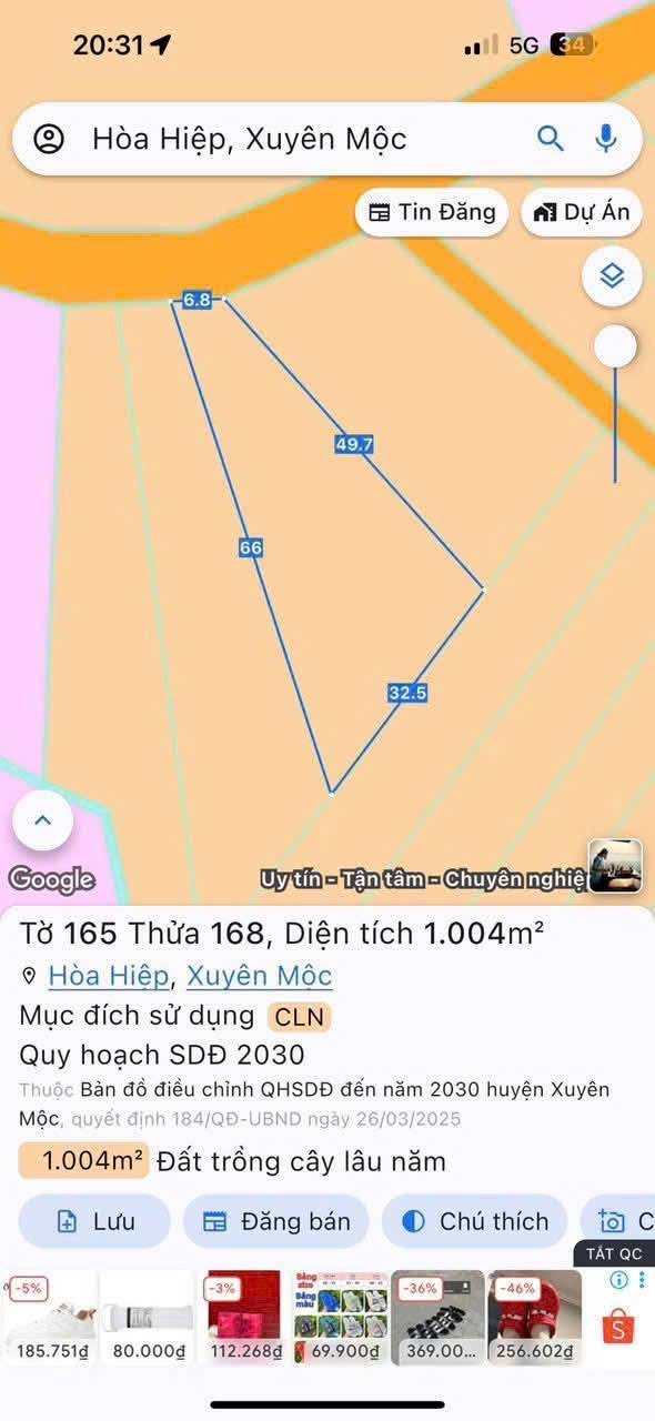 Đất nền Hòa Hiệp, Xuyên Mộc 360m² giá 234 triệu - Sổ đỏ chính chủ giao ngay!