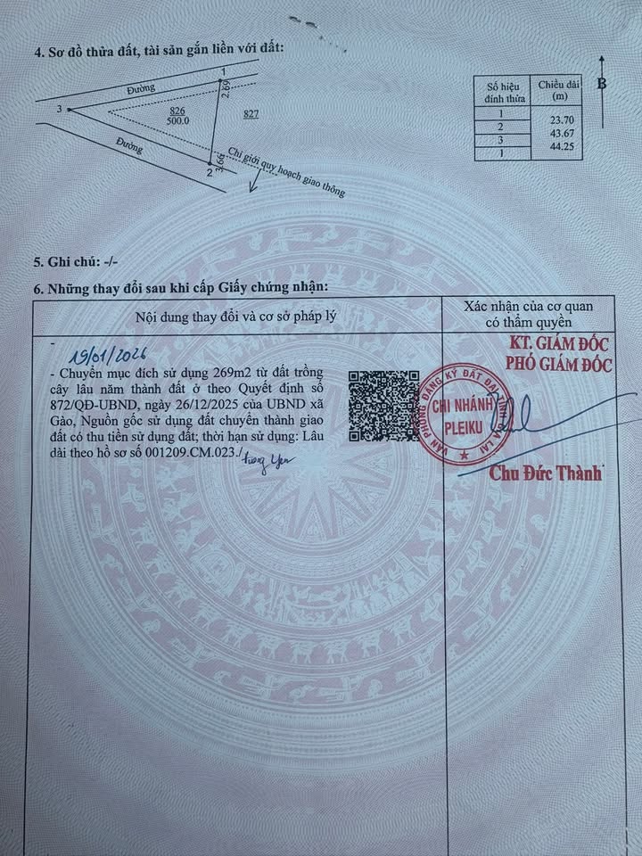 Đất thổ cư Hẻm Vũ Lăng, Xã Gào, 1012m² giá 380 triệu - Lô góc 2 mặt tiền