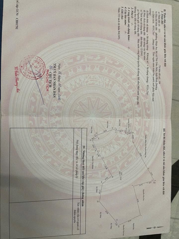 Bán đất Thủ Dầu Một 8531m² giá 8 triệu/m² - Đầu tư sinh lời ngay!