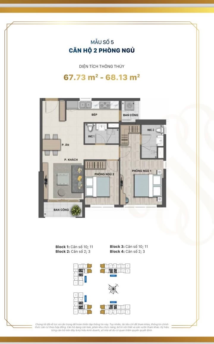 Căn hộ 2PN góc Victoria Village Thủ Đức 68m² giá 5.75 tỷ - Cơ hội đầu tư hiếm có!