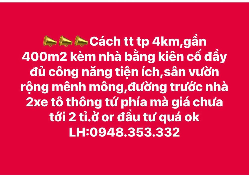 Đất nền Huyện Thiệu Hóa 400m² giá thỏa thuận - Đường thảm nhựa đẹp, tiện ích đầy đủ!