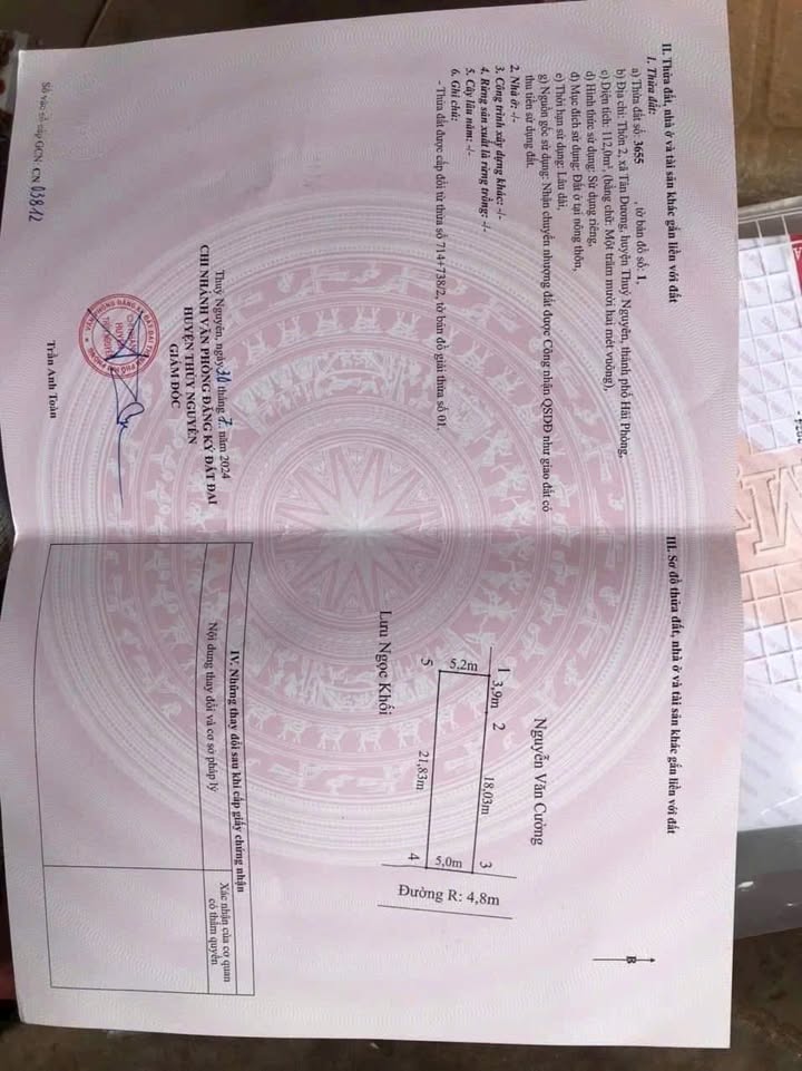 Đất nền Khu Dân Cư Đống Trịnh, Hải Phòng 112m² giá 5 tỷ - Vị trí trung tâm, kinh doanh thuận lợi!