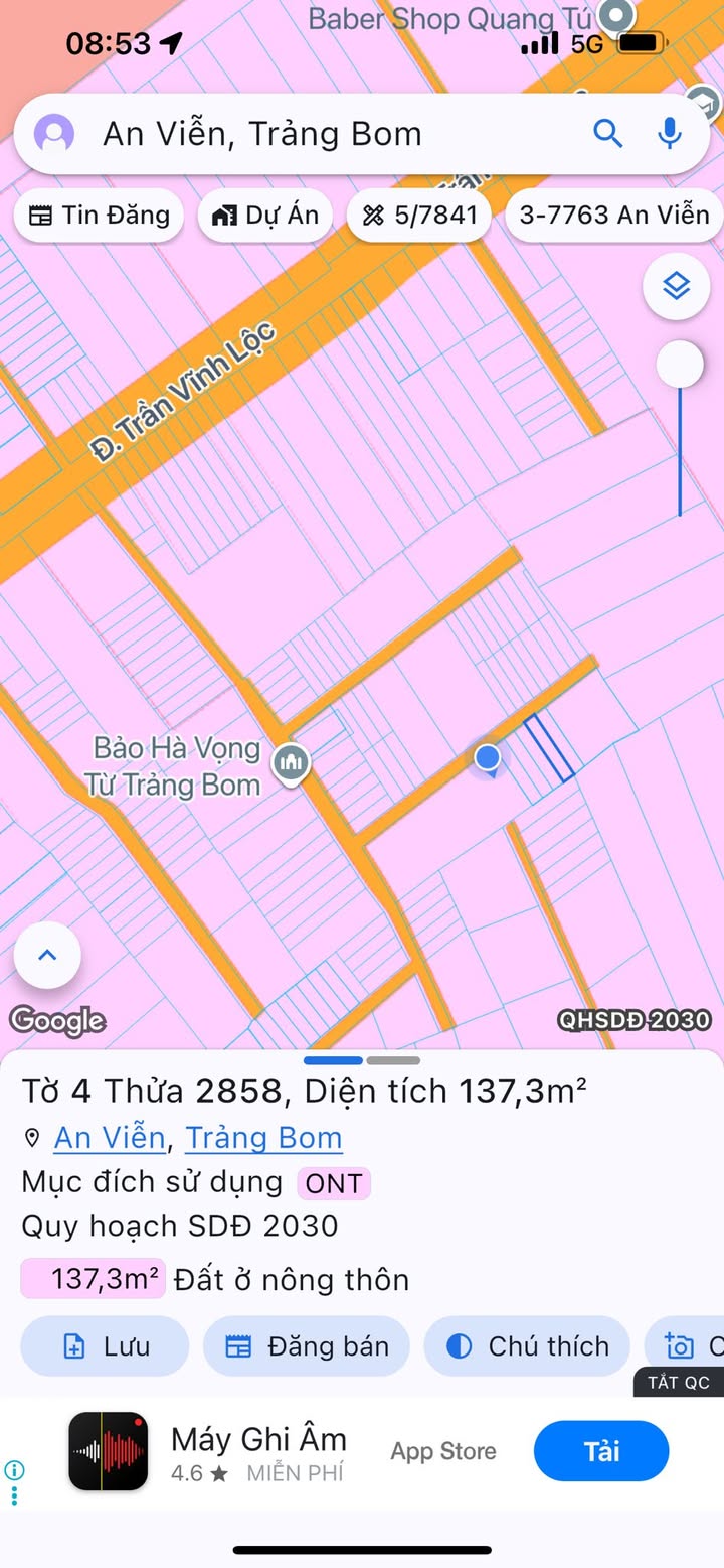 Đất nền 137m² tại An Viễn, Trảng Bom - Sổ riêng, thổ cư chỉ 1.2 tỷ!