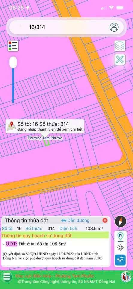 Đất nền phường Tam Phước, Biên Hòa 105m² giá 900 triệu - Sổ đỏ chính chủ