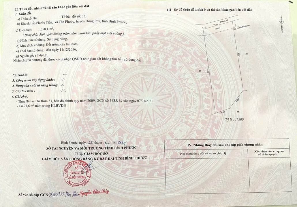 Đất sào Đồng Tiến, Đồng Phú 1100m² giá chỉ 300 triệu - Cơ hội đầu tư lý tưởng!