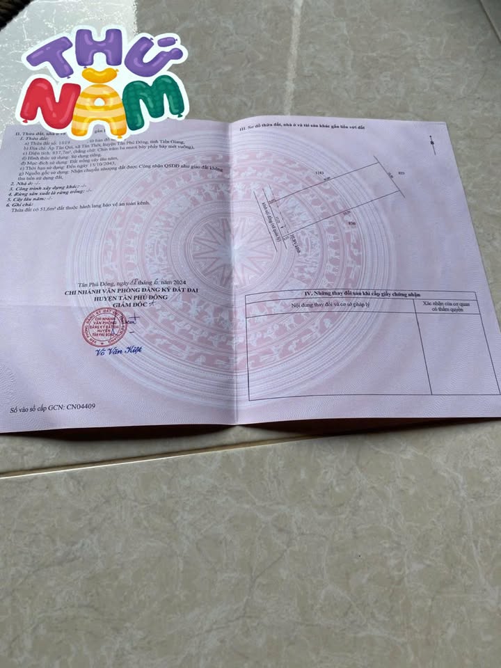 Đất vườn dừa 1499m² tại Tân Phú Đông - Đang cho trái, chính chủ bán gấp!