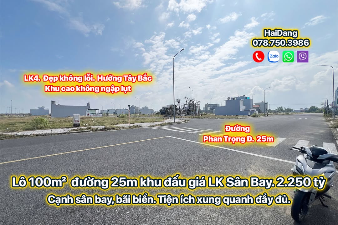 Đất nền 100m² Khu đấu giá LK SÂN BAY, giá chỉ 2.25 tỷ - Cơ hội đầu tư hấp dẫn!