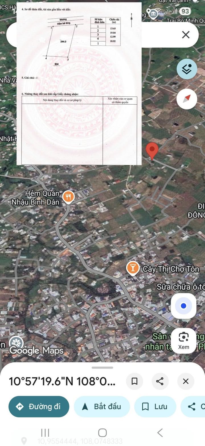 Đất nền Phú Tài Phan Thiết 244m² giá 1.25 tỷ - Thổ cư 100%